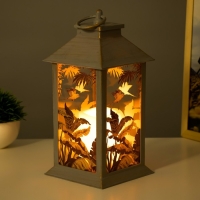 Ночник "Экзотика" LED от батареек 3хААА серый с золотой патиной 14х14х29,5 см RISALUX Ночник "Экзотика" LED от батареек 3хААА серый с золотой патиной 14х14х29,5 см RISALUX