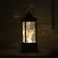 Светодиодная фигура &laquo;Фонарь с ангелом&raquo; 10 &times; 27 &times; 10 см, пластик, батарейки ААх3 (не в комплекте), USB, свечение тёплое белое