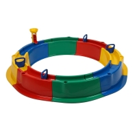 Песочница детская пластиковая, 136 &times; 136 &times; 18 см, с набором для игр, &laquo;Туба-Дуба&raquo;