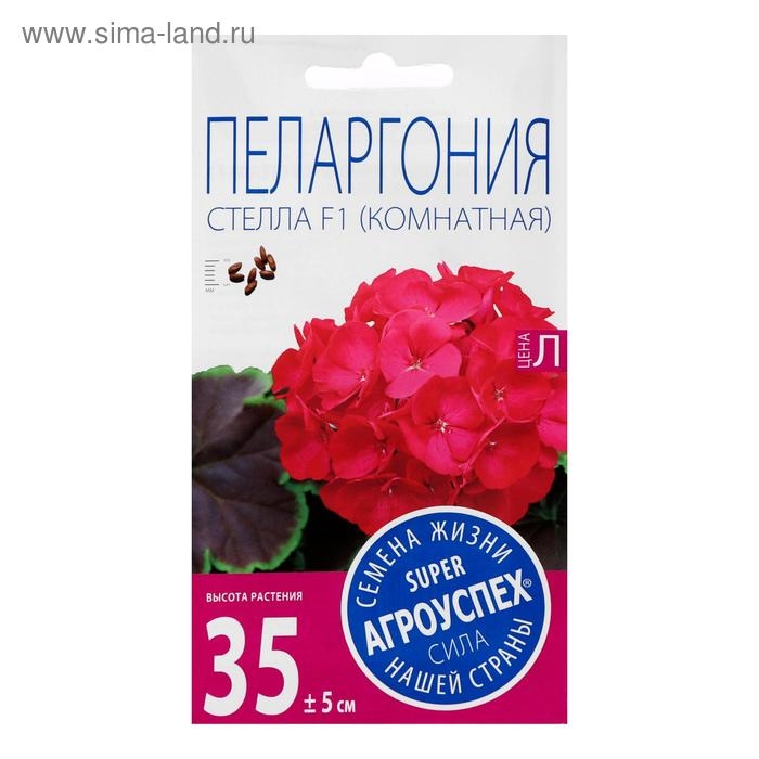 Семена цветов Пеларгония Семена цветов Пеларгония "Стелла", розовая с коричневым листом, F1, 4 шт