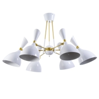 Люстра "Бастони" 6хЕ14 40Вт бело-золотой 70х70х54 см BayerLux Люстра "Бастони" 6хЕ14 40Вт бело-золотой 70х70х54 см BayerLux