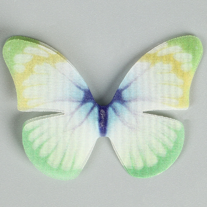 Декор для творчества &laquo;Бабочка&raquo;, двухслойный, набор 12 шт., размер 1 шт. &mdash; 5 &times; 4 см, цвет зелёный