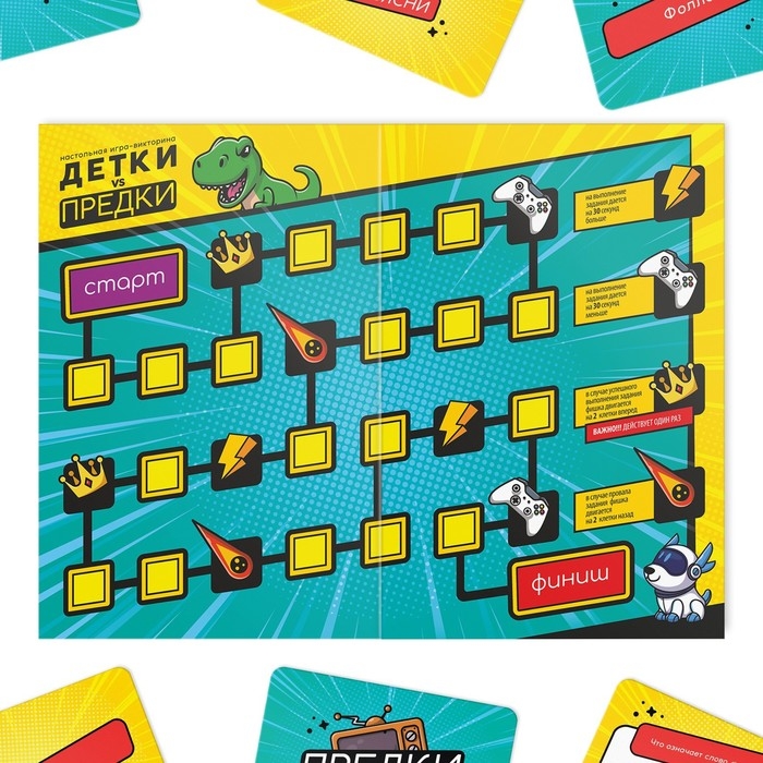 Настольная игра-викторина &laquo;Детки vs предки&raquo;, 10+