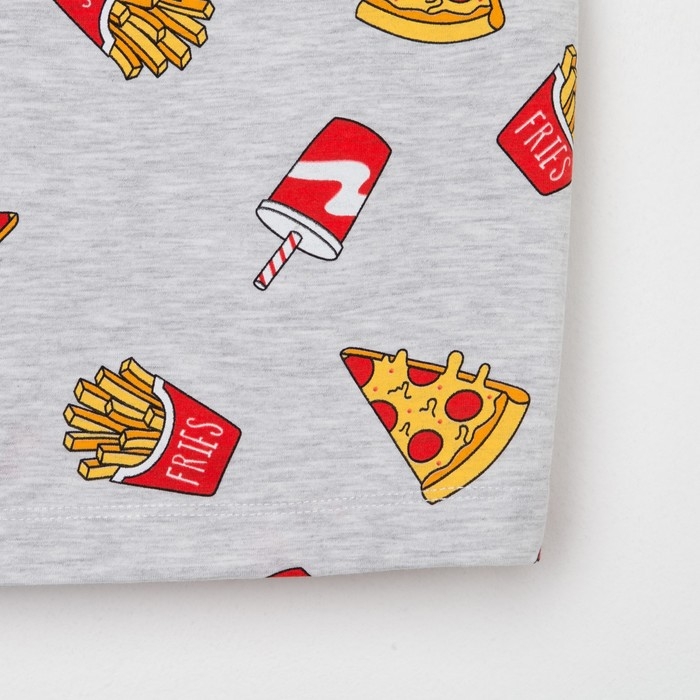 Пижама женская (футболка и шорты) KAFTAN Pizza р. 44-46, серый Пижама женская (футболка и шорты) KAFTAN Pizza р. 44-46, серый