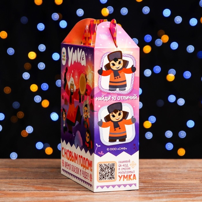 Новый год. Коробка подарочная складная Новый год. Коробка подарочная складная "Умка" 17 х 7 х 25 см.