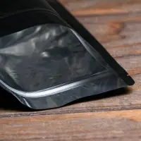 Пакет дой-пак, матовый, чёрный, 16&times;24&times;4 см