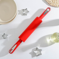 Скалка Доляна &laquo;Каппадокия&raquo;, 43&times;5 см, рабочая часть 19,5 см, цвет красный