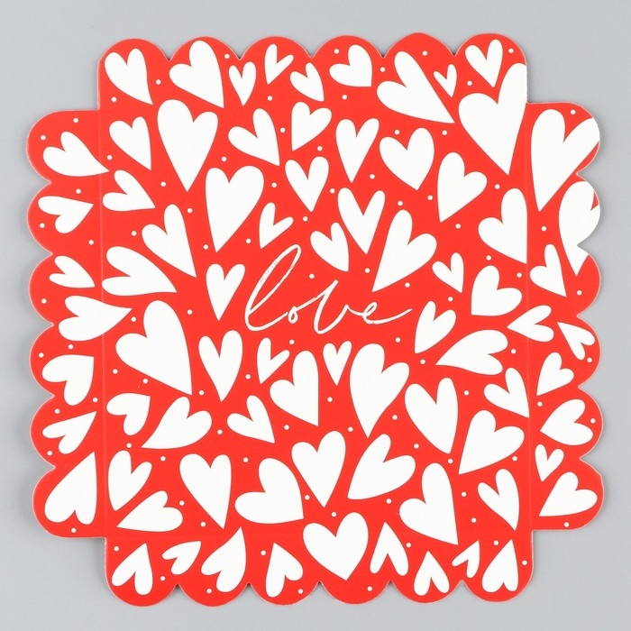 Коробка кондитерская, сундук, упаковка, &laquo;Любимое сердечко&raquo;, 14 х 14 х 18 см