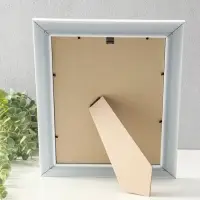 Фоторамка для фото 21х30 см (с ножкой) "Luxe Elegance" пластик, белый, (пластик экран)