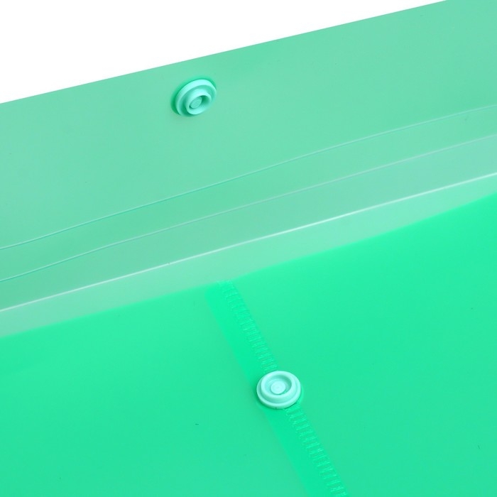 Папка конверт на кнопке А4, 180 мкм, Calligrata, полупрозрачная, с вертикальным расширением, микс