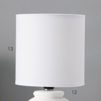 Настольная лампа с абажуром RISALUX &laquo;Анджело&raquo;, Е14, 40 Вт, белый, 13&times;13&times;29 см