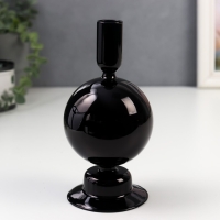 Подсвечник стекло на 1 свечу "Шарль" чёрный 19х8,5х8,5 см Подсвечник стекло на 1 свечу "Шарль" чёрный 19х8,5х8,5 см