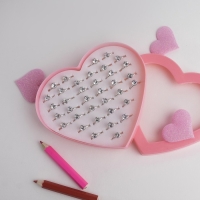 Кольца детские набор 36 шт. &laquo;Выбражулька&raquo; бриллиант, как у мамы, цвет белый в серебре