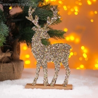 Декор &laquo;Яркий Олень&raquo; золотой, 6 &times; 14 &times; 24 см