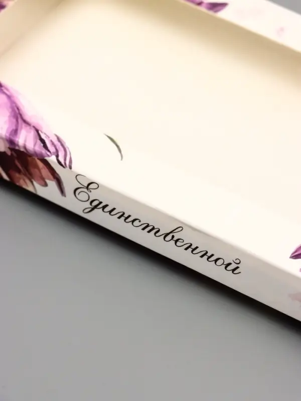 Подарочная коробка под плитку шоколада, с окном &laquo;Акварель тюльпаны&raquo;, 17&times;8&times;1.4 см