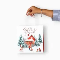 Набор пакетов крафтовых &laquo;Новогодний&raquo;, 10 шт, 22 &times; 22 &times; 11 см