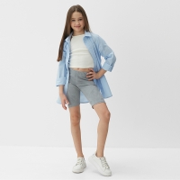 Велосипедки детские MINAKU: Casual Collection KIDS, цвет серый, рост 128