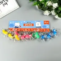 Фонарик брелок для ключей на кольце &laquo;Единорог&raquo;, мигает, 6&times;2&times;6.5 см, МИКС