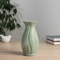 Керамическая ваза для цветов, сухоцветов &laquo;Джаспер&raquo;, настольная, d отв.- 6 см, 19&times;9 см, зелёный