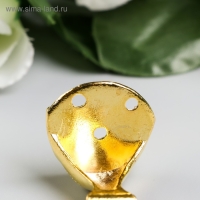 Уголок (ножка) для шкатулки металл "Царская" набор 4 шт золото 2,5х2,2 см Уголок (ножка) для шкатулки металл "Царская" набор 4 шт золото 2,5х2,2 см