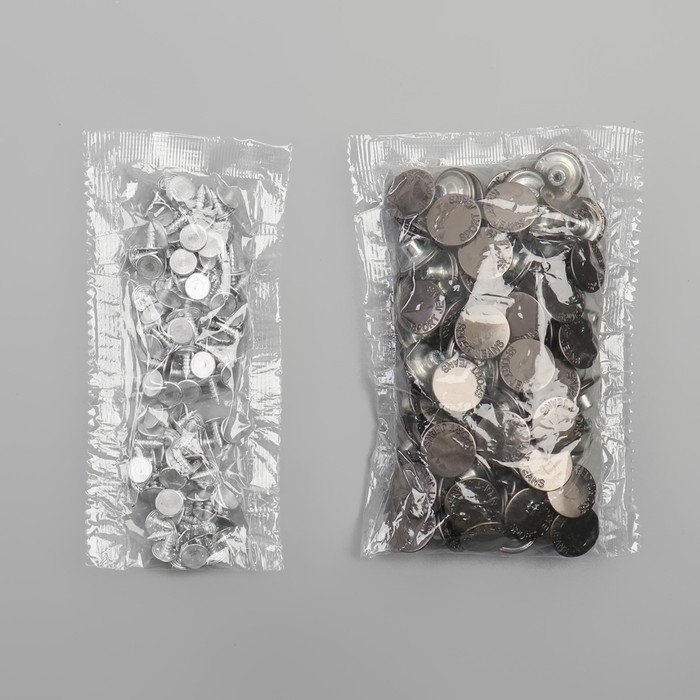 Набор джинсовых пуговиц, 17 мм, 100 &plusmn; 5 шт, цвет чёрный никель