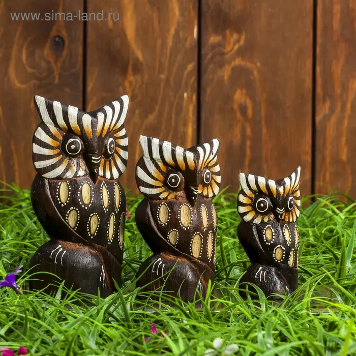 Набор сувенирный "Совы" (8,10,12 см) 11х3х12 см
