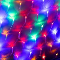 Гирлянда «Сеть-ёлка» 1 × 1 м, IP20, тёмная нить, 90 LED, свечение мульти, 8 режимов, 220 В Гирлянда «Сеть-ёлка» 1 × 1 м, IP20, тёмная нить, 90 LED, свечение мульти, 8 режимов, 220 В