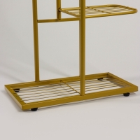 Подставка для цветов Greengo, 8 полок, 43 &times; 22 &times; 141 см, напольная, металл, цвет золотой