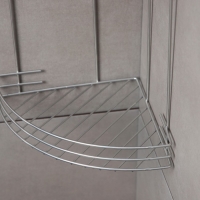 Полка для ванной угловая 2-х ярусная, 19&times;30 см, цвет хром