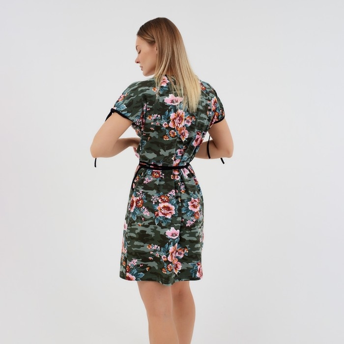 Халат домашний женский, цвет камуфляж, р-р 42