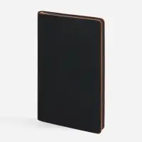 Ежедневник Trait, недатированный, черный с оранжевым