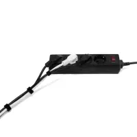 Лента-липучка для проводов 1000&times;10&times;1.5 мм ТУНДРА, чёрная, 1 шт.