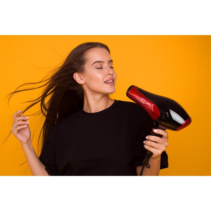 Фен Luazon LGE-004, 3800 Вт, 2 скорости, 3 температурных режима, красно-черный Фен Luazon LGE-004, 3800 Вт, 2 скорости, 3 температурных режима, красно-черный