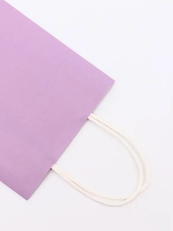 Пакет крафт под бутылку, Сиреневый, 14&times;8&times;32 см