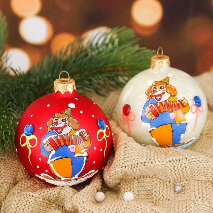 Шар "Клоун с гармошкой" 8 см микс