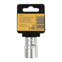 Головка торцевая шестигранная ТУНДРА, под квадрат 1/2", 17 мм, CrV