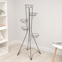 Подставка для цветов &laquo;Башня&raquo;, d=17 см, чёрный