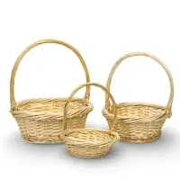 Набор корзин 3 шт, 36х36х14, 30х30х13, 23х23х7  лоза белый