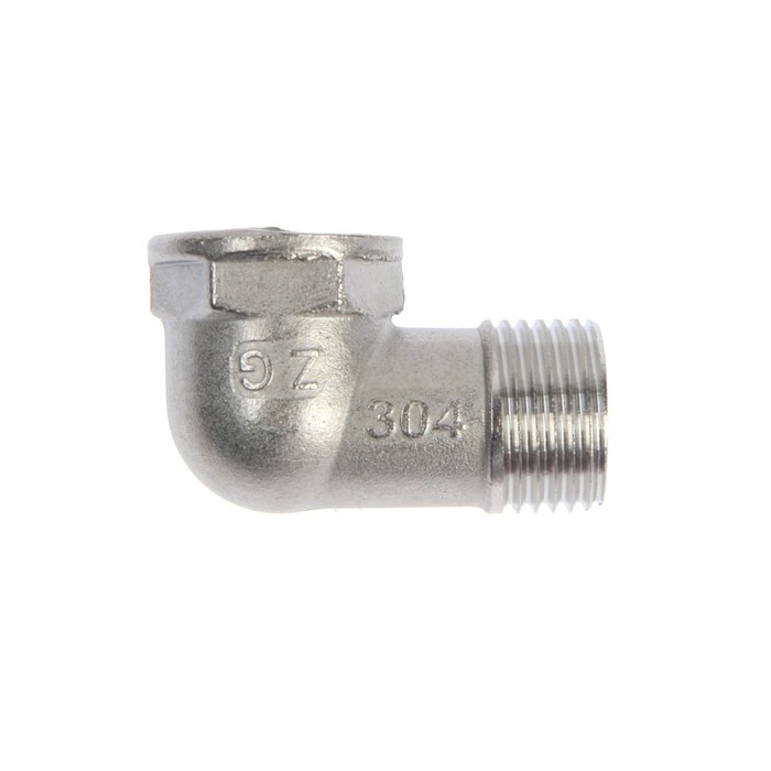 Уголок ZEIN engr, 1/2 Уголок ZEIN engr, 1/2", внутренняя/наружная резьба, нержавеющая сталь