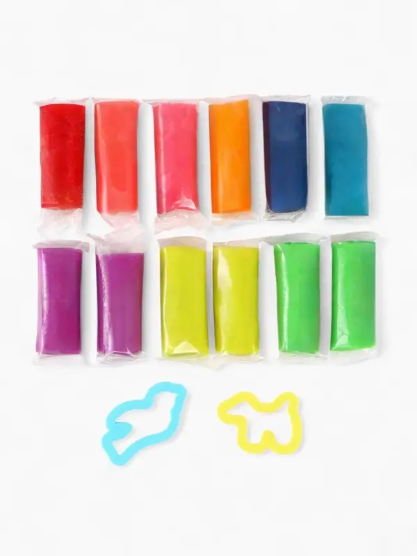 Тесто для лепки Смешарики, 12цветов 30 гр в ведерке