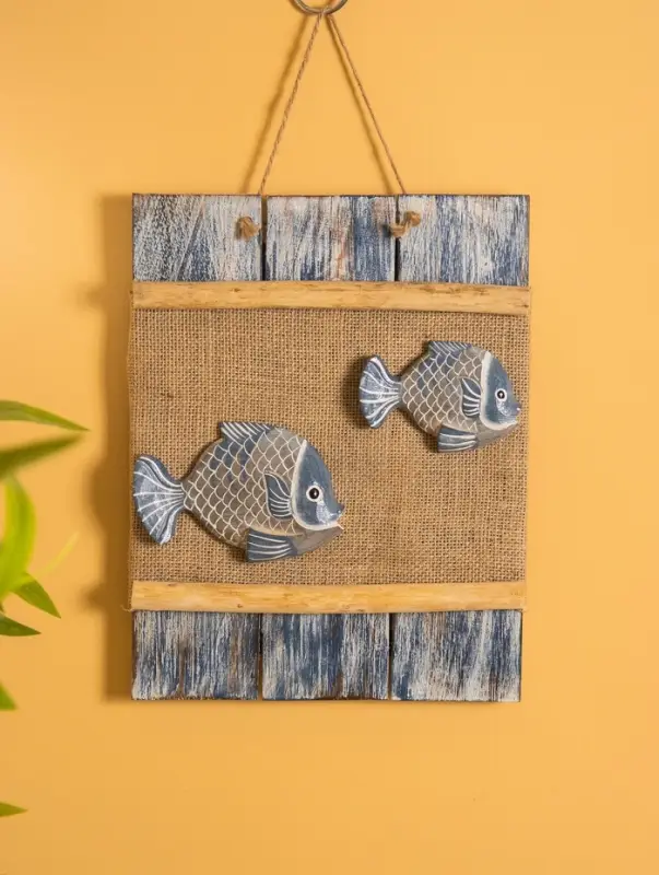 Панно плетёное &laquo;Пара рыбок&raquo;, 25&times;4&times;55 см