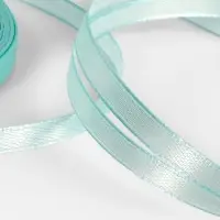 Лента атласная, 6 мм, 23&plusmn;1 м, голубая №211