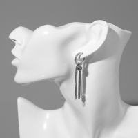 Серьги висячие &laquo;Стиль&raquo; цепи в узле, цвет серебро