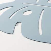 Салфетка сервировочная на стол &laquo;Лист&raquo;, 46&times;35 см, цвет серый