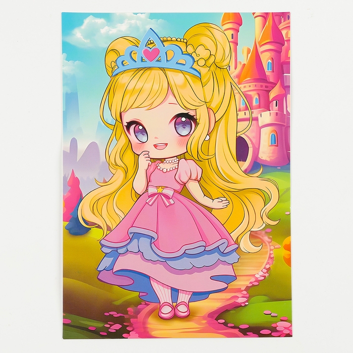 Аппликация стразами для детей &laquo;Принцесса&raquo;, набор для творчества, А5