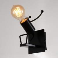 Бра "Человечек" E27 40Вт черный 11х17х19 см