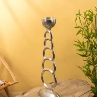 Подсвечник "Фазы Луны" алюминий 28х13х72,5 см