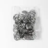 Кольцо для брелока d30мм набор 100 шт плоское металл серебряный