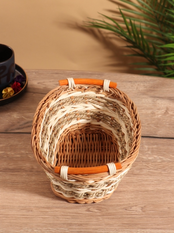 Корзина плетеная 27x19x10 см, ротанг