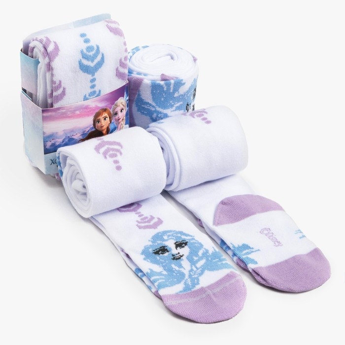 Колготки детские &laquo;Эльза&raquo;, Холодное сердце, рост 92-98 см, цвет белый